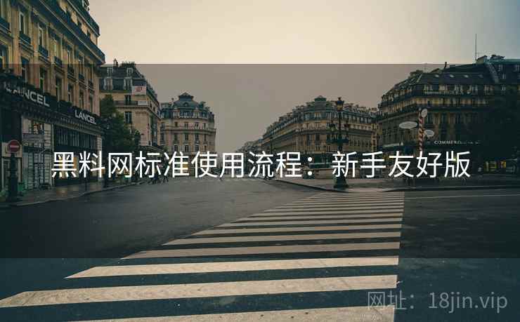 黑料网标准使用流程:新手友好版 黑料网标准使用流程:新手友好版